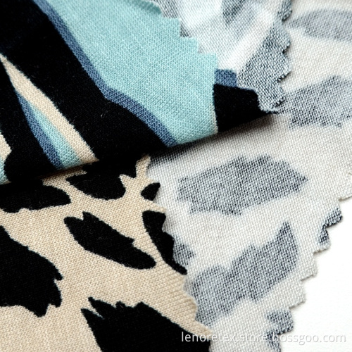 Strick-Viskose-Leopard-gedrucktes Spandex-Single-Jersey-Stoff